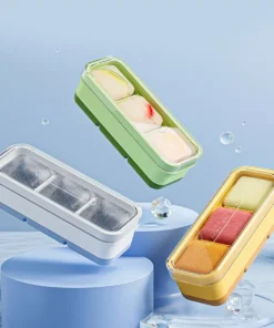 Square Ice Cube Tray with Lid for Perfect Cocktails