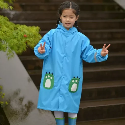80-145cm Kids Waterproof Raincoat Jumpsuit - Image 4