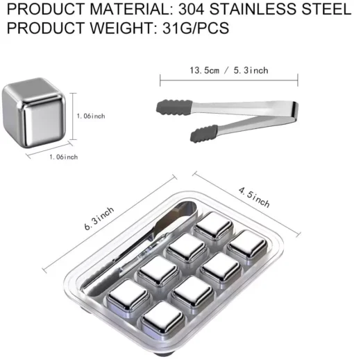 Reusable Stainless Steel Ice Cubes - Image 6