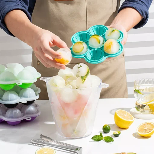 7-Hole Spherical Silicone Ice Mold - Image 3