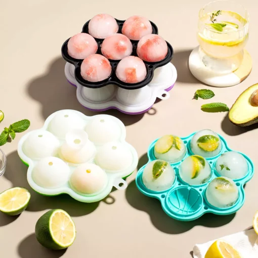 7-Hole Spherical Silicone Ice Mold - Image 7
