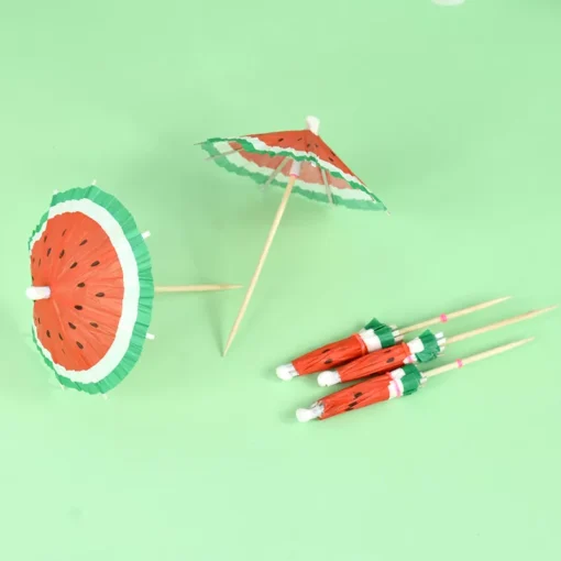 Paper Umbrella Cake Toppers - Image 3