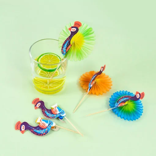 Paper Umbrella Cake Toppers - Image 5