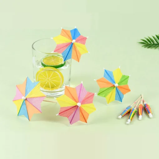 Paper Umbrella Cake Toppers - Image 4