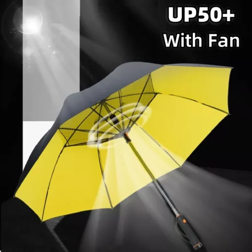 Large Fan Umbrella UPF50+ UV Blocking Parasol - Image 4