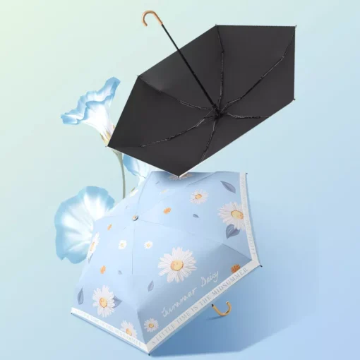 Mini Folding UV Parasol for Rain and Sun - Image 6