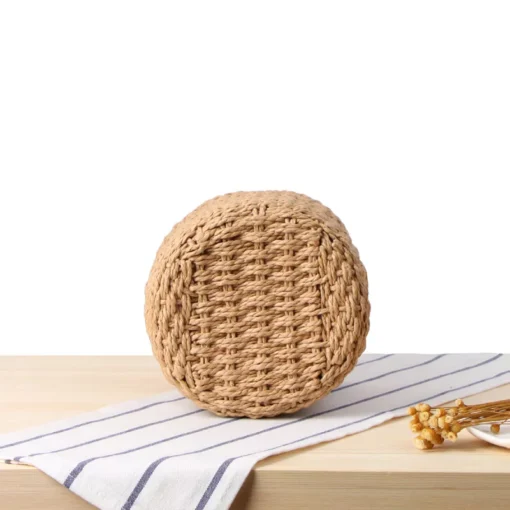 Hand-made Straw Bucket Bag - Image 4