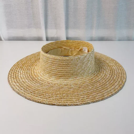 Vintage French Wide Brim Sun Hat - Image 4