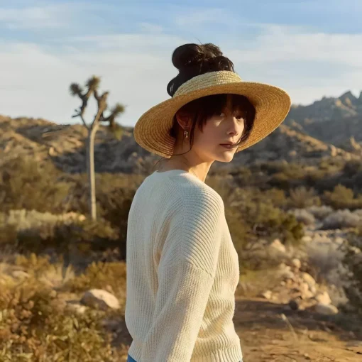 Vintage French Wide Brim Sun Hat - Image 2