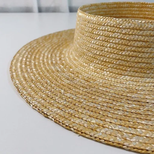 Vintage French Wide Brim Sun Hat - Image 5