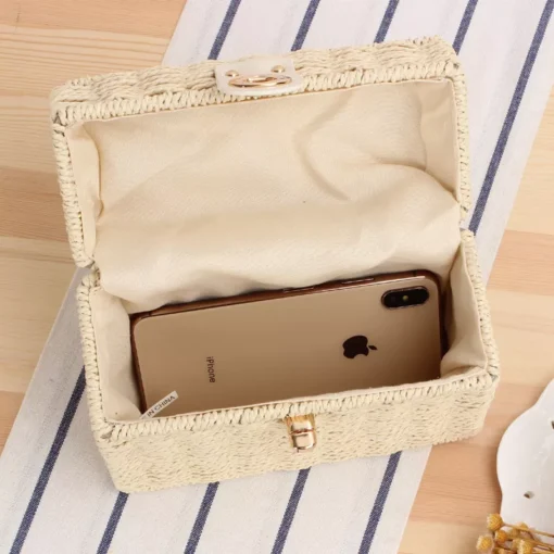 Box Straw Beach Bag - Image 7