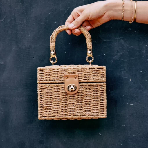 Box Straw Beach Bag - Image 2