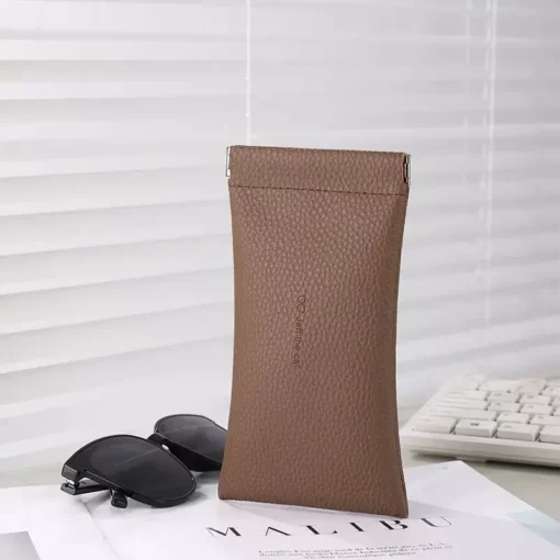 Elegant PU Leather Glasses Case with Automatic Closure - Image 8
