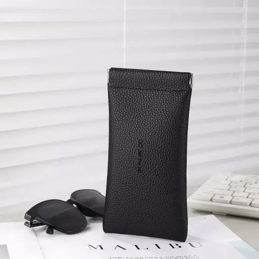 Elegant PU Leather Glasses Case with Automatic Closure - Image 6