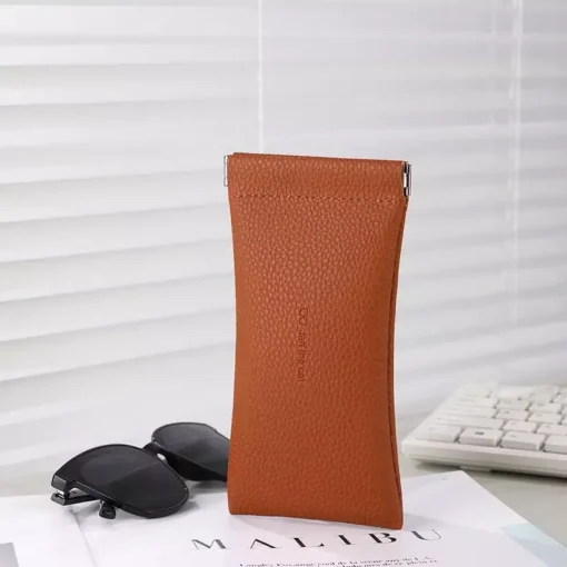 Elegant PU Leather Glasses Case with Automatic Closure - Image 7