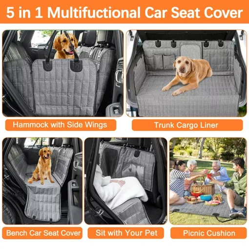 Ultimate Pet Car Seat Cover: Waterproof & Scratchproof Hammock for Dogs - Image 3