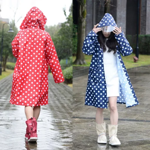 Waterproof Hooded Rain Poncho - Image 2