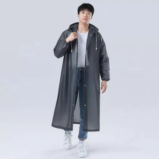 Unisex Thickened EVA Rain Poncho for All Outdoor Activities - Image 3