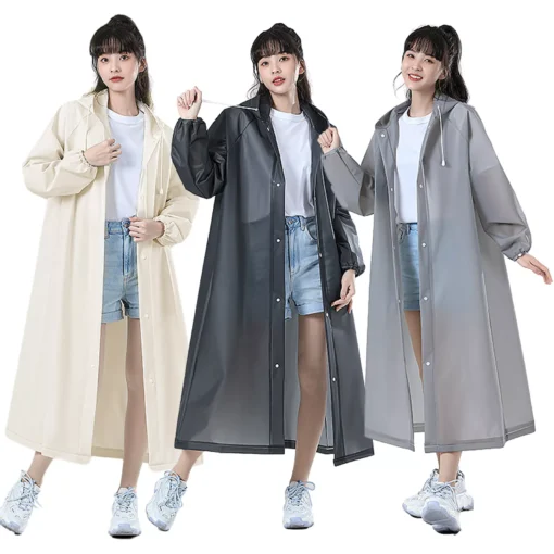 Unisex Thickened EVA Rain Poncho for All Outdoor Activities - Image 5