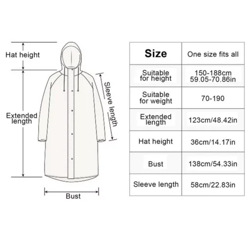 Unisex Thickened EVA Rain Poncho for All Outdoor Activities - Image 6