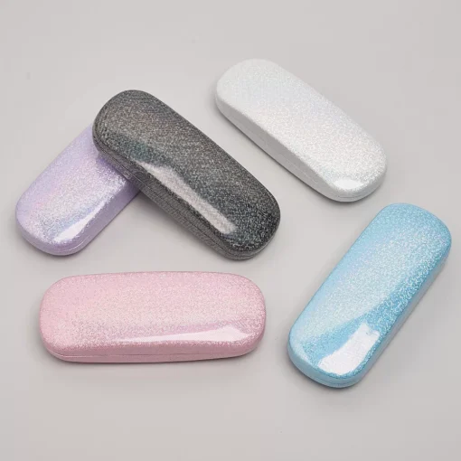 Sparkling Multi-Color PU Leather Sunglasses Case - Image 2
