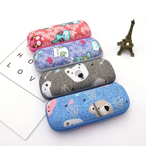 Cartoon-Themed Zippered Eyeglass Case for Kids - Image 3