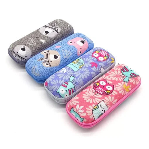 Cartoon-Themed Zippered Eyeglass Case for Kids - Image 4