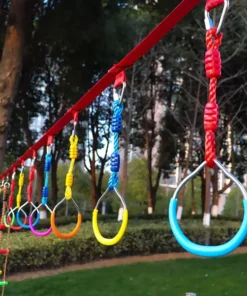 Kids Adjustable Gymnastic Ring Swing for Outdoor Fun