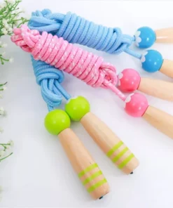 Adjustable Wooden Cartoon Skipping Rope for Kids