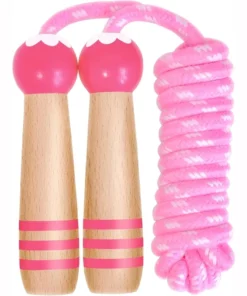 Adjustable Wooden Cartoon Skipping Rope for Kids