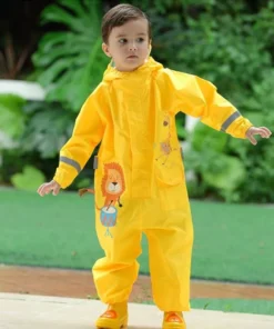 Kids’ Dinosaur-Themed Waterproof Rain Jumpsuit