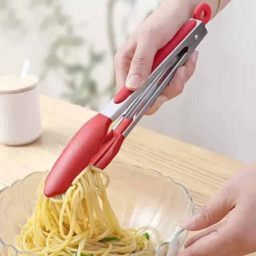 Silicone BBQ Grilling Tongs - Image 2