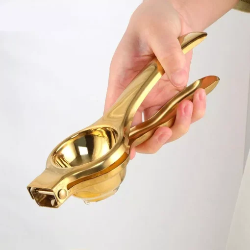 Stainless Steel Golden Lemon Squeezer - Image 2