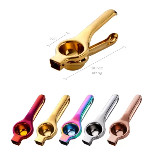 Stainless Steel Golden Lemon Squeezer - Image 6