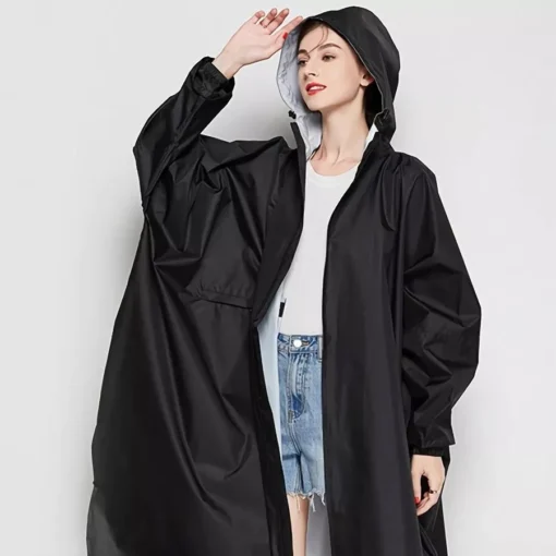 Long Waterproof Raincoat for Women