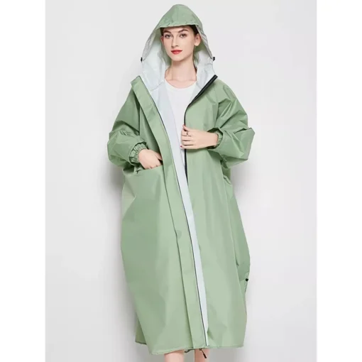 Long Waterproof Raincoat for Women - Image 5