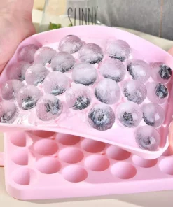 25-Grid Silicone Ice Cube Mold with Cover