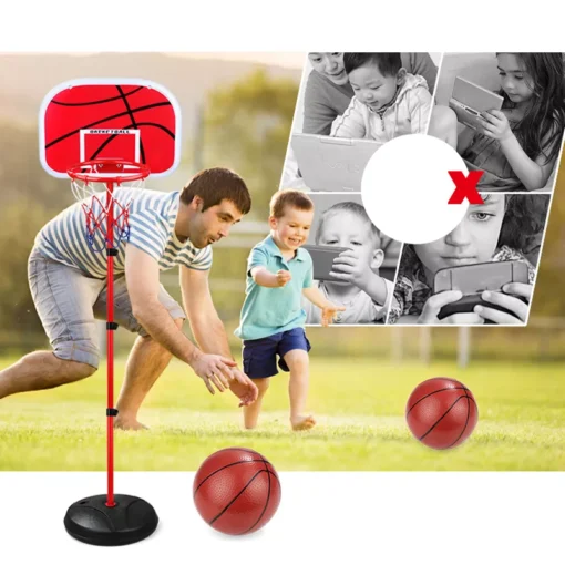 Adjustable Height Kids Basketball Hoop Set - Image 6