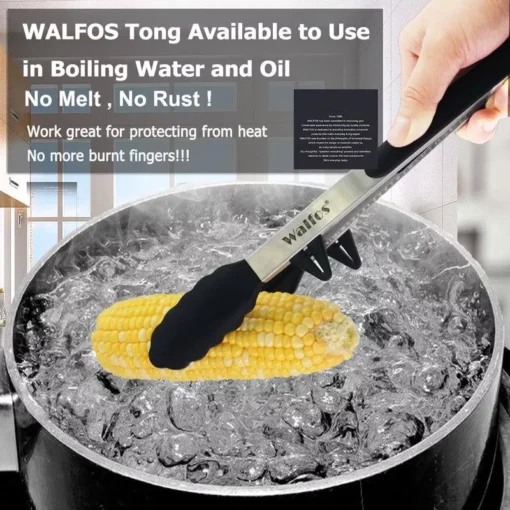 Premium Silicone Kitchen Tongs Set - Image 4
