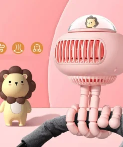 Lovely Cartoon Portable Safe Stroller Fan