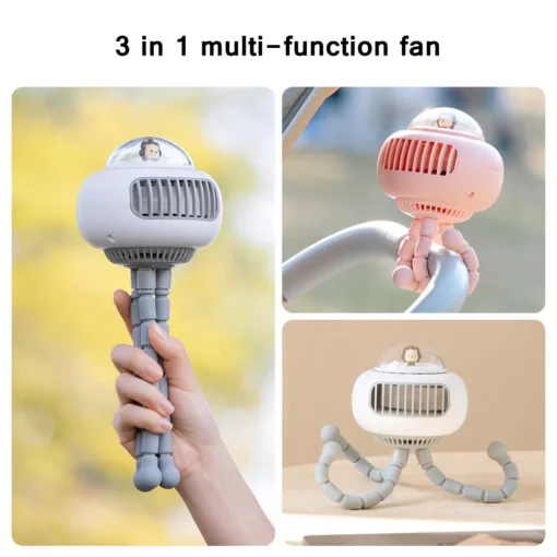Lovely Cartoon Portable Safe Stroller Fan - Image 5