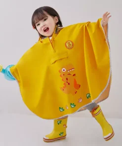 Kids’ Dinosaur Themed Waterproof Rain Poncho
