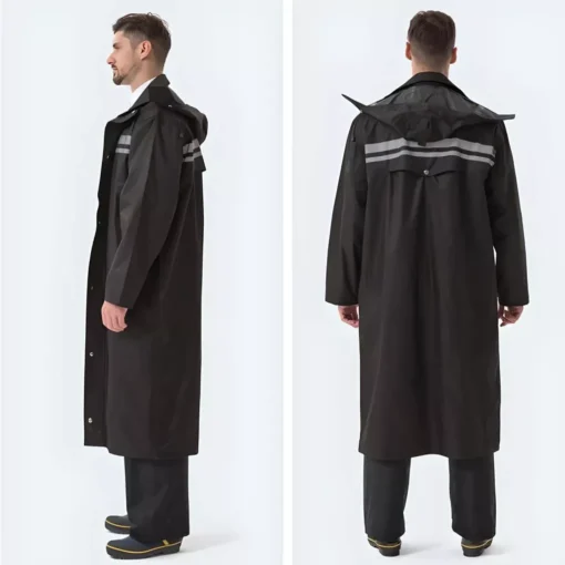 Men’s Long Waterproof Raincoat - Image 3