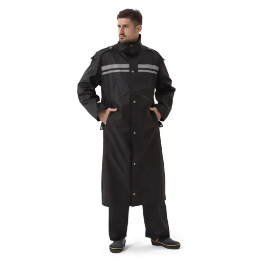 Men’s Long Waterproof Raincoat - Image 2