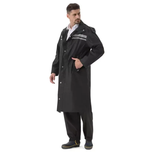 Men’s Long Waterproof Raincoat - Image 5