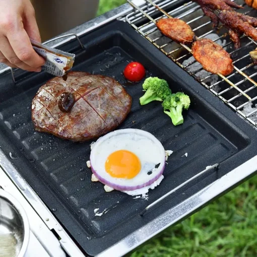 Non-Stick BBQ Frying Grill Plate - Image 3