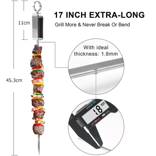 Stainless Steel Kabob Skewers - Image 3