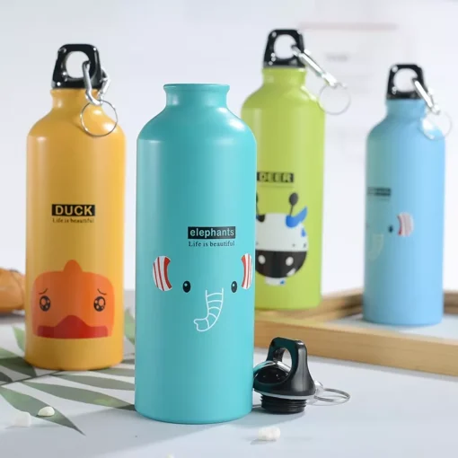 Portable 500ml Aluminum Alloy Water Bottle for Camping and Cycling - Image 3