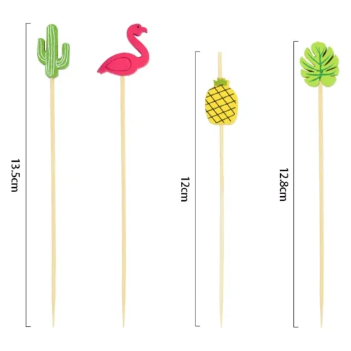 100pcs Flamingo Decorative Picks for Summer Party and Wedding Decor - Image 6