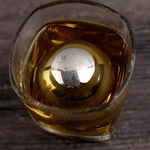 Reusable Stainless Steel Ice Cubes Set for Whiskey, Wine, and Beer - Image 5